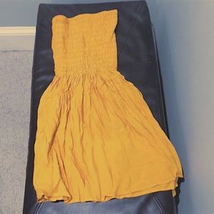 Women’s Yellow tube top dress